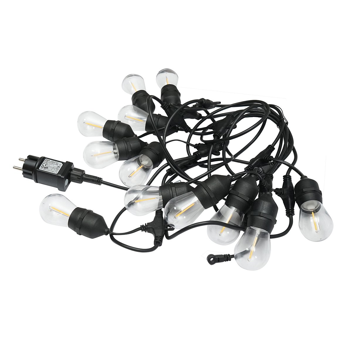Sistem iluminat LED exterior 12 socluri E27, cablu 6m, 220V IP44 Breckner Germany